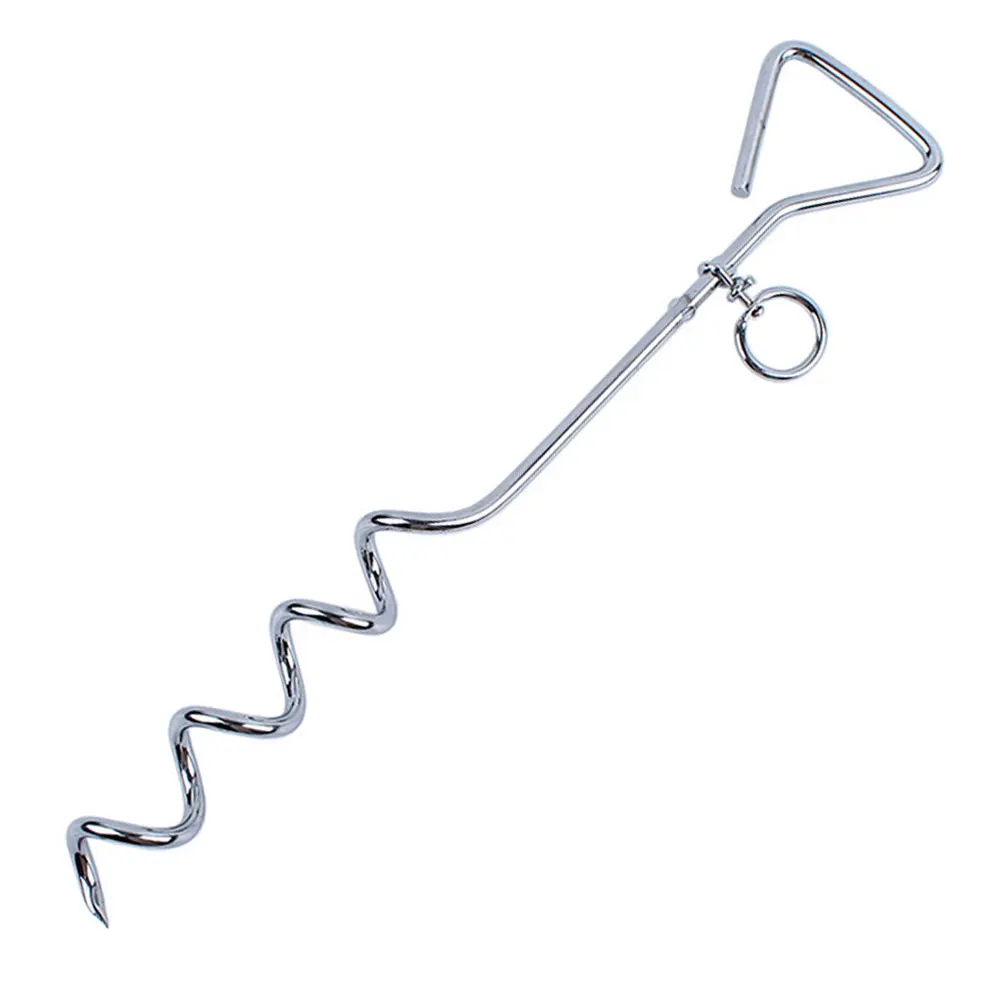 

Home Spiral Multifunctional Stainless Steel Ground Pet Durable Anti Winding Tool Garden Yard Stable Heavy Duty Dog Tie Out Stake