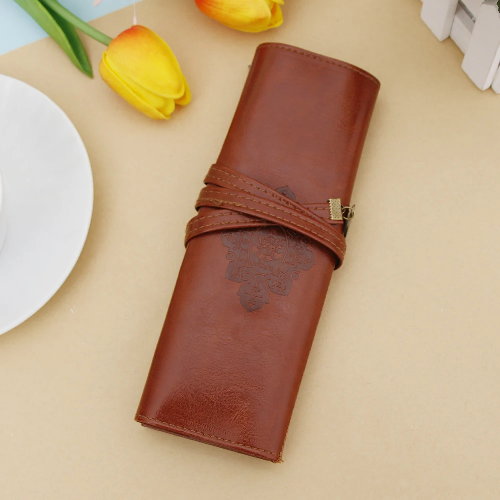 1 шт. винтажный кожаный карандаш-рулон в стиле ретро