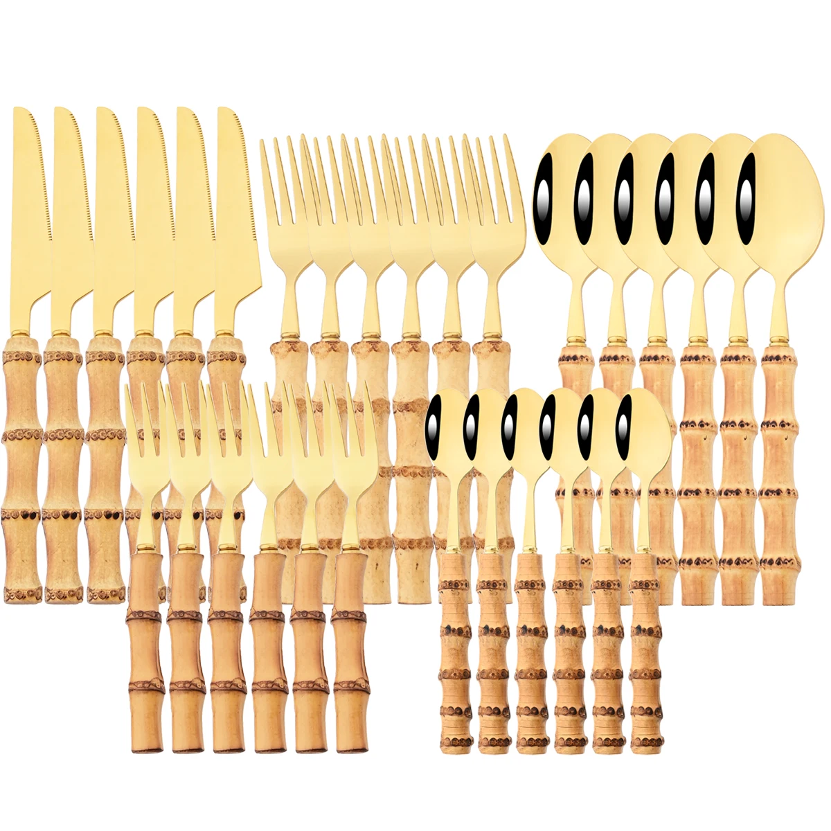 

30 шт., набор столовых приборов из нержавеющей стали