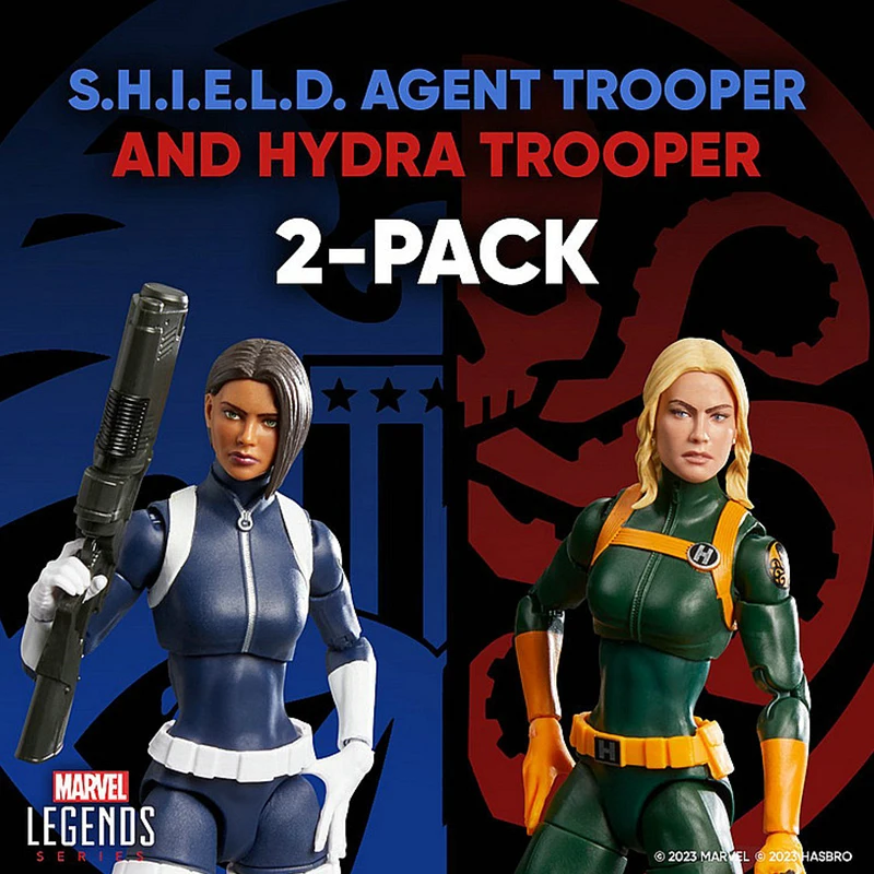 

6 Inch Original Marvel Legends Action Figure S.H.I.E.L.D Agent Trooper &Hydra Trooper Figurine 2-Pack Collectible Model Toy Gift