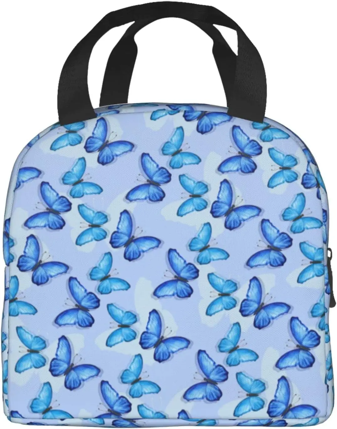 Женский Ланч-бокс с бабочкой Thremal синий для пикника школы офиса работы моющийся
