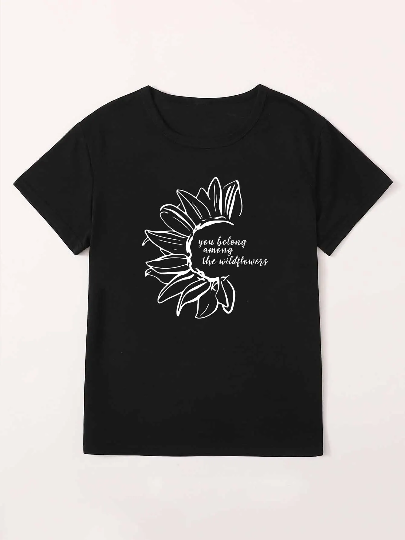 

You Belong Among the Wildflowers Rave Outfit Cut Out Top Sexy Hello Kitty Clothes for Women Goblincore Oversize T-shirts Stich