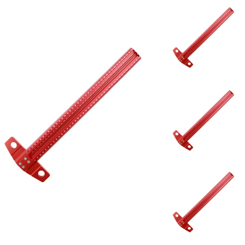 

Woodworking T-Type Line Scriber Hole Scale Ruler Aluminum Alloy Marking Gauge Carpenter Measuring Tools
