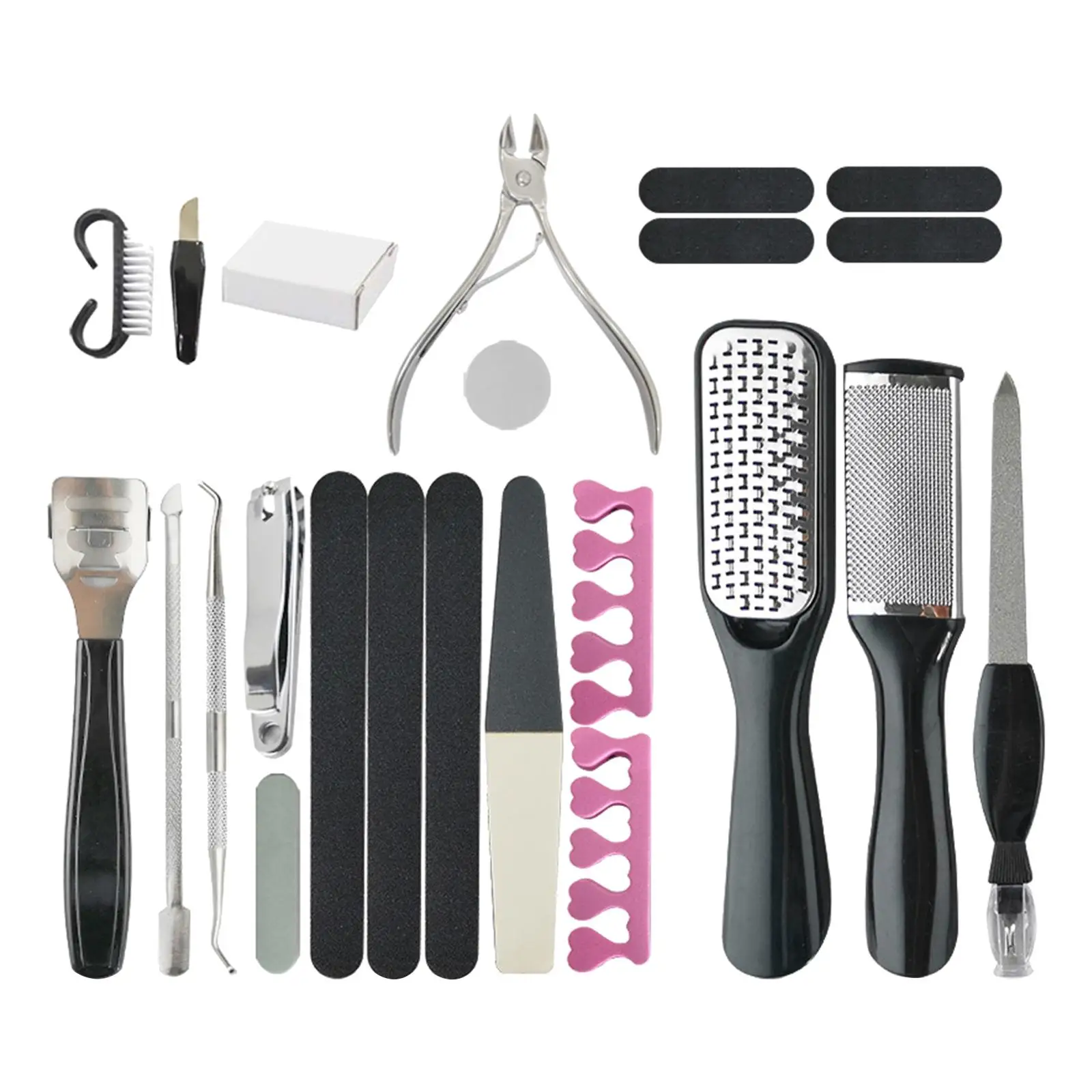 

23Pcs/Set Manicure Foot Pedicure Kit Foot Care Tool for Toe Cuticle Dead Hard Skin with Storage Case for Men Women Foot Care Kit