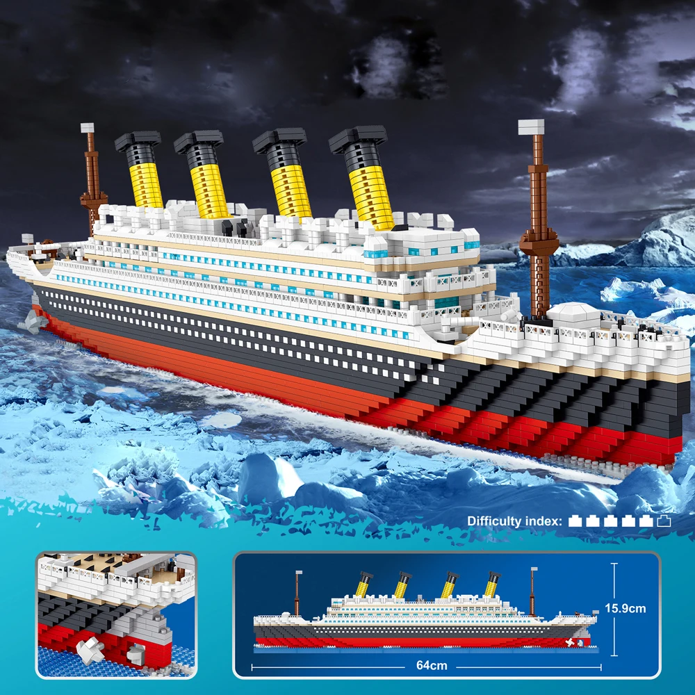 Набор Микро-строительных Блоков Titanic — Исторических 3d-моделей Для Взрослых.
