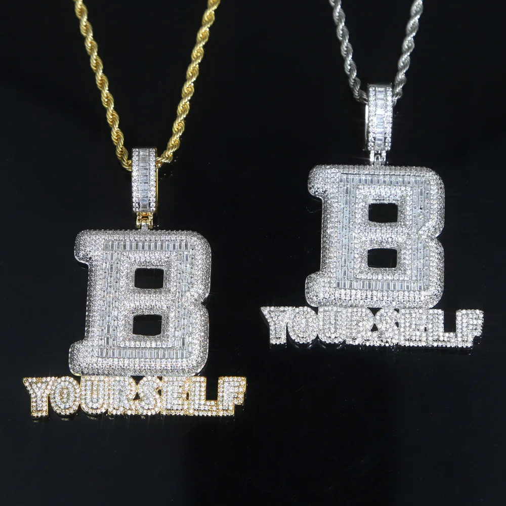 

Top Quality Hip Hop Men Pendant Collection Various Design Full Paved 5A CZ Iced Out Bling Two Tone Gold Color Rock Punk Necklace