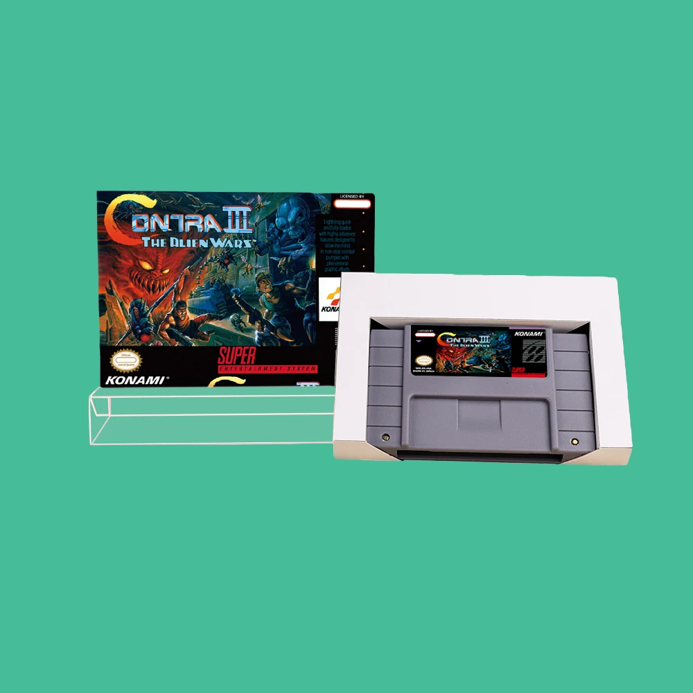 Игровой картридж с коробкой для 16-битной консоли SNES версии PAL NTSC