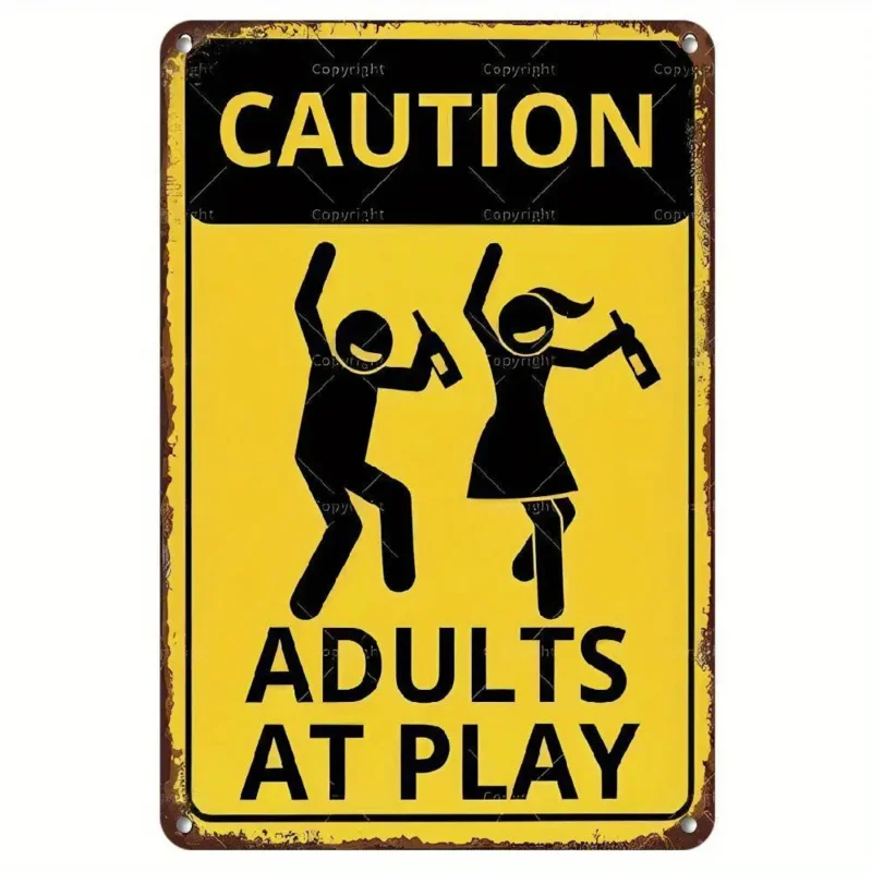 

2D Плоская Декоративная Металлическая Табличка В Стиле Ретро «В Поисках: Взрослых В Играх» Для Баров, Геймерских Комнат И Домов