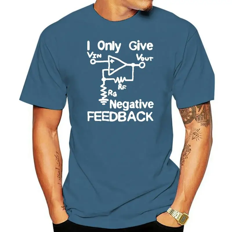 

New Funny Cotton Short Sleeve T Shirt Cotton Print Tee I Give Negative Feedback Computer Engineer T-Shirt