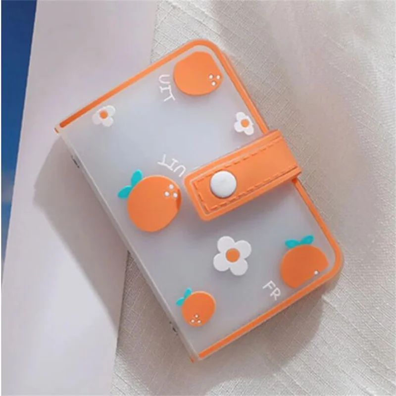 

Fruit Printed Card Holder 20 Pockets Small Photo Album 7*10.5cm Binder Photocards Binder Collect Book Receipt Storage Home Decor