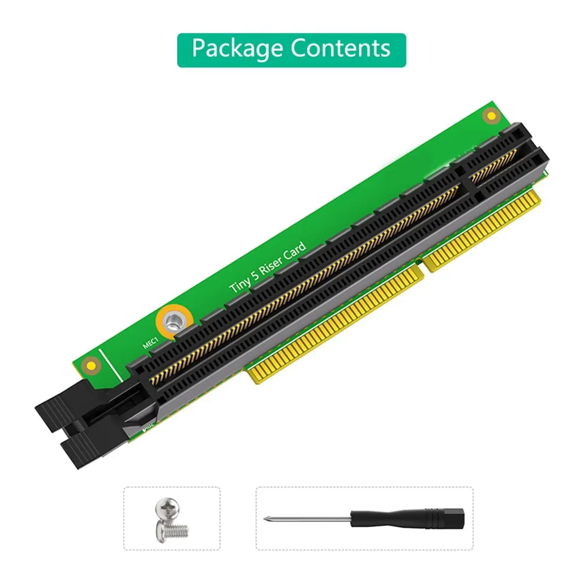 Фото Плата-адаптер N05R Tiny5 PCI-E Riser Card для ThinkCentre M920x M720q P330, расширение для сетевой видеокарты №4