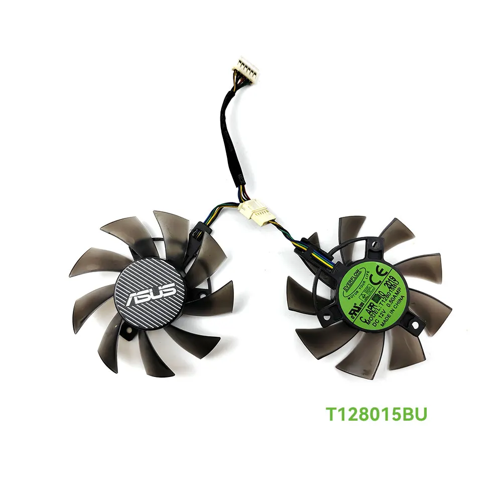 Оригинальный вентилятор видеокарты 75 мм 6PIN FD8015U12S T129215BU для ASUS TUF Gaming GTX 1650 1660 Super RTX
