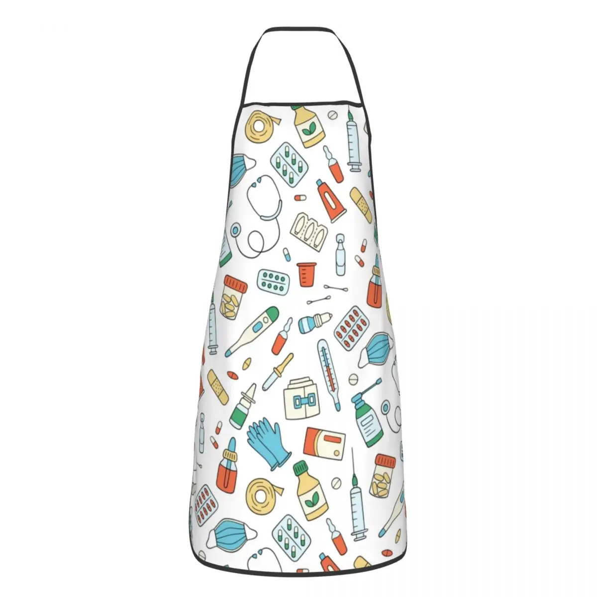 

Nursing Pattern Apron Women Men Unisex Bib Nurse Tools Cooking Kitchen Tablier Cuisine Chef Painting