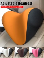 adjustable car headrest pillow multifunction headrest cushion memory foam neck support for front seat with phone holder hook