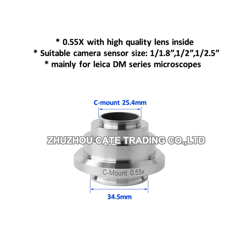 0 35X 55X 1X C-mount Адаптер для фототрубки камеры CCD Тринокулярный микроскоп Релейный
