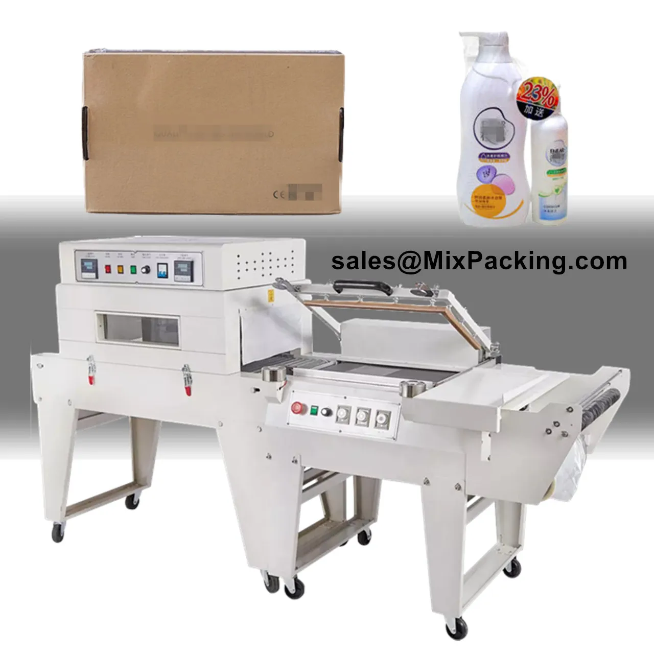 

Semi-auto Heat Book Cosmetic Box Shrinking Packing Machine