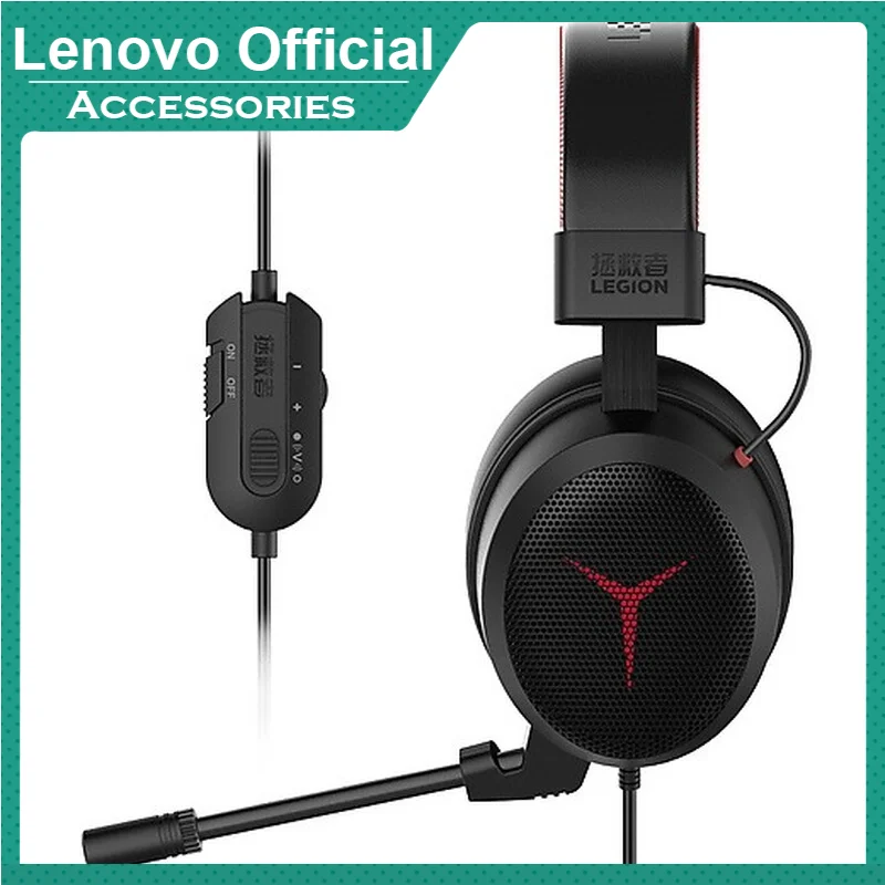 

Original Lenovo Legion Gaming Headset Thunder Y480 Independent USB Sound Card Surround Omnidirectional Dynamic Speaker