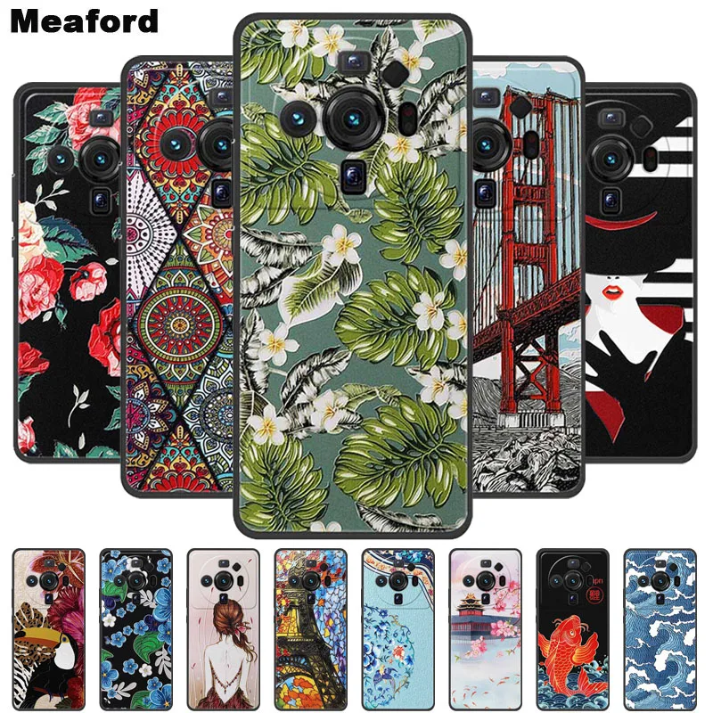 

For Xiaomi 12S Ultra Case 3D Relief Cartoon Emboss Silicone Cover For Xiaomi mi 12S Pro / 12S Ultra Back Cover Bumper Shockproof