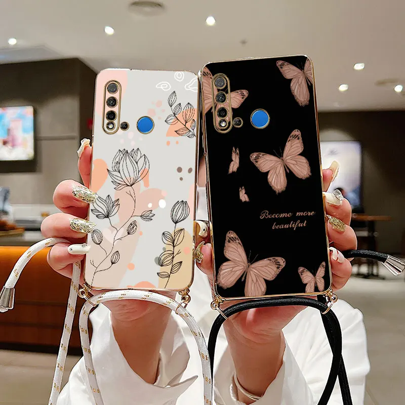 

Чехол для телефона Huawei Nova 5i с покрытием Бабочка защита от царапин для Huawei Nova 5i тонкая ударопрочная Защита камеры задняя крышка