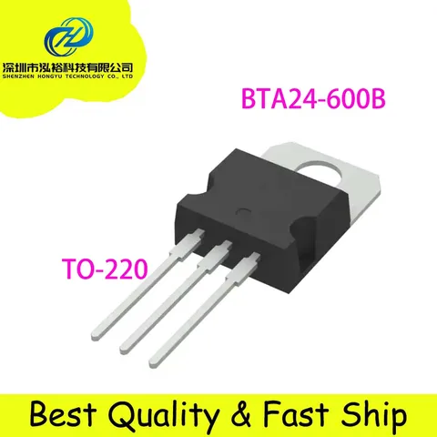 10 шт./лот BTA24-600B BTA24600B WRG BTA24 600B TRIAC ALTERNISTOR 600V TO220AB TO-220 двунаправленный тиристор