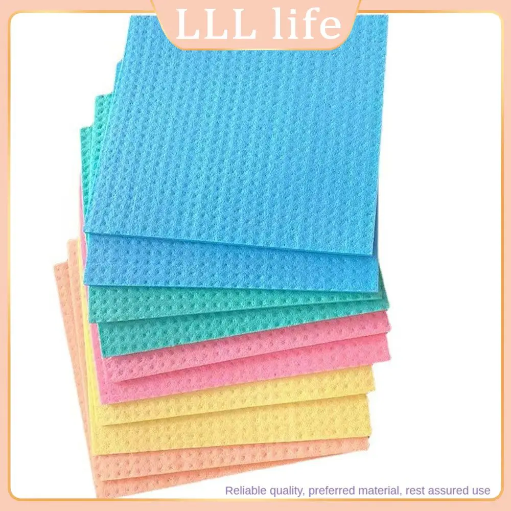 

1pc Washable French Wood Pulp Cotton Rag Effective Baijie Cloth Reusable High Quality Kitchen Dish Towels Wood Fiber Absorbent