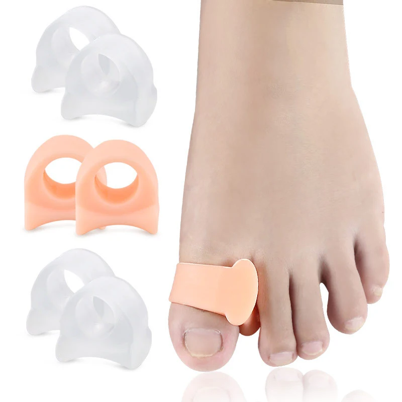 

2Pcs Silicone Toes Separator Bone Ectropion Adjuster Toes Outer Appliance Big Hallux Valgus Corrector Foot Care Tools
