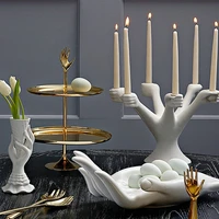 italian modern design thousand hands ceramic candle holder living room hallway corridor decoration crafts