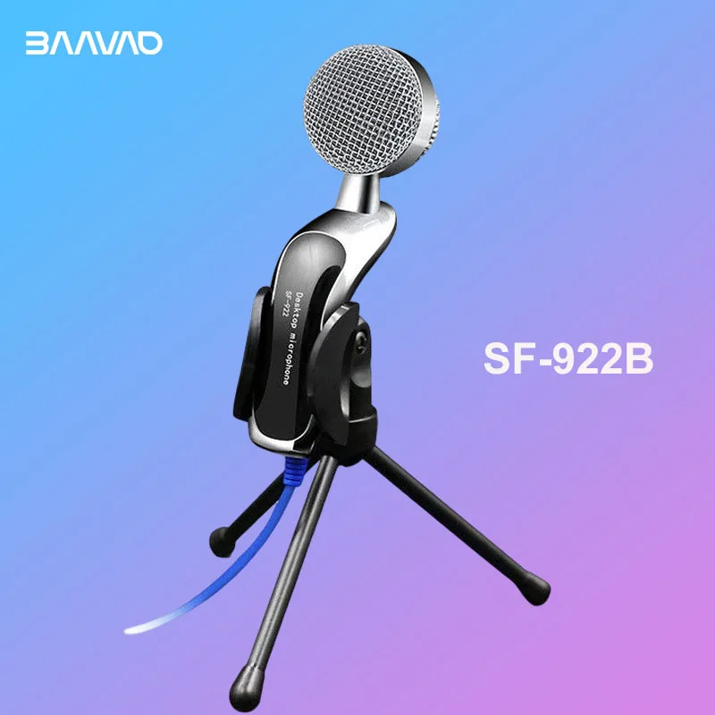 

Yanmai SF922B metal Microphone High Quality USB Omni Mic Condenser Tripod Wired Music Live Stream Recording Studio PC Gaming Mac