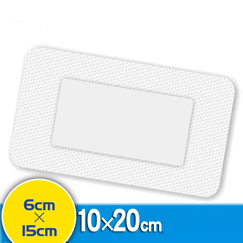 

10PCs 10*20cm Non-woven Medical Adhesive Wound Dressing Breathable Hypoallergeni aid Bandage Large Wound First Aid Outdoor