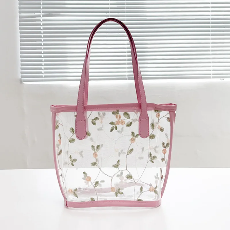 

Модная новая сумочка, женская сумка на одно плечо, кружевная сумка-мессенджер из ПВХ, прозрачная маленькая квадратная сумка-тоут