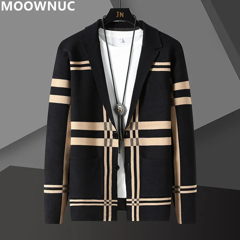 

2022 Autumn and Winter New Men's Fashion Casual All-Match Plaid Sweater Men's Thick Warm High-Quality Large Size Sweater M-4XL