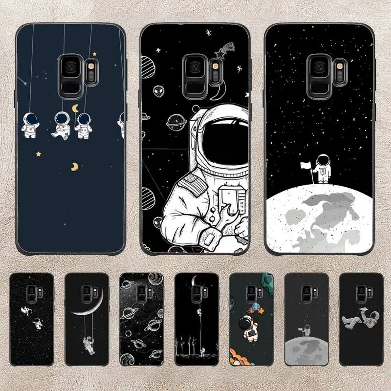 

Moon Astronaut Phone Case For Samsung Galaxy J200 J2 Prime J2 Pro J6 2018 J250 J4 Plus J415 J5 Prime J7