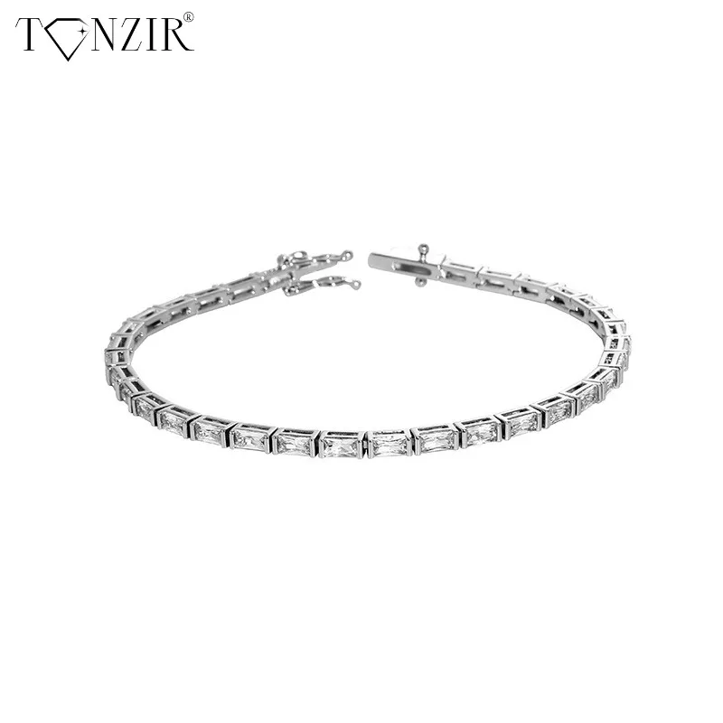 

5mm Cubic Zirconia Tennis Bracelets For Men Iced Out Gold Silver Color Bracelet Women Armband Pulseras Jewelry