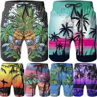 mens swim trunks coconut tree quick dry beach short swimwear bathing suits