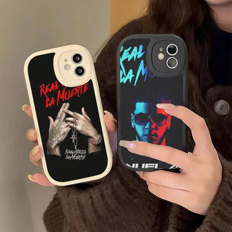 

Hip hop Rapper Anuel AA Phone Case for iPhone 13 12 11 14 Pro Max Xs X Xr 7 8 Plus Se 2022 Hard Leather silicone Cover