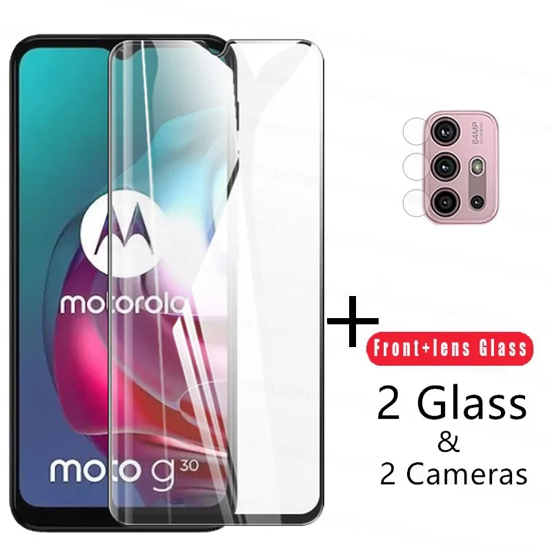 

4in1 2.5D Tempered Glass For Motorola Moto G30 Glass Moto G31 G41 G82 G52 G100 G60 G50 G30 Screen Protector Moto G30 Lens Film