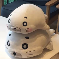 japanese junior abbe go sesame paste seel down cotton plush toy doll lying hug gift plush kawaii plush anime plush