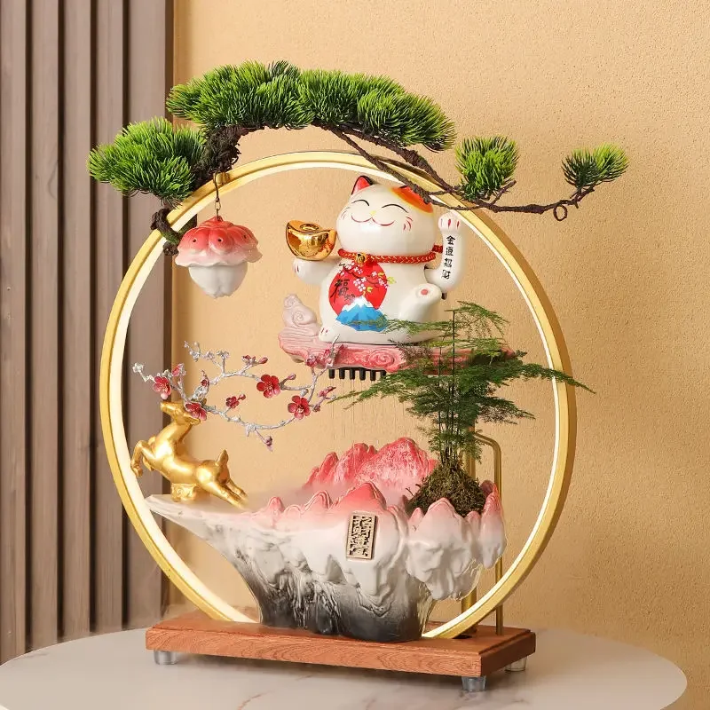 Фортуна кот курильница водопад ароматическая дзен керамическая домашний декор