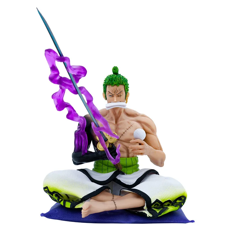 

20cm One Piece Anime Action Figure Kimono Roronoa Zoro Figurine Sitting Position PVC Statue Collectible Model Doll Toys Gifts