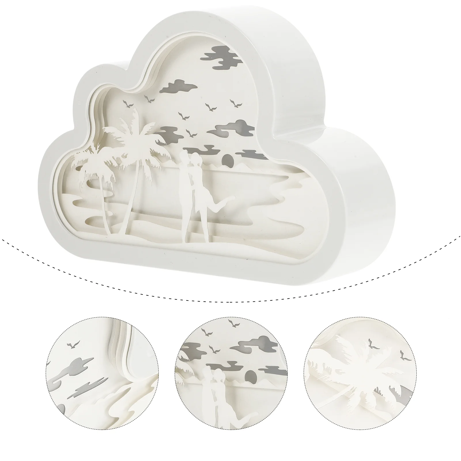 

1Set Luminous Paper Cuttings Adorn Living Room Night Light Paper Carving Light