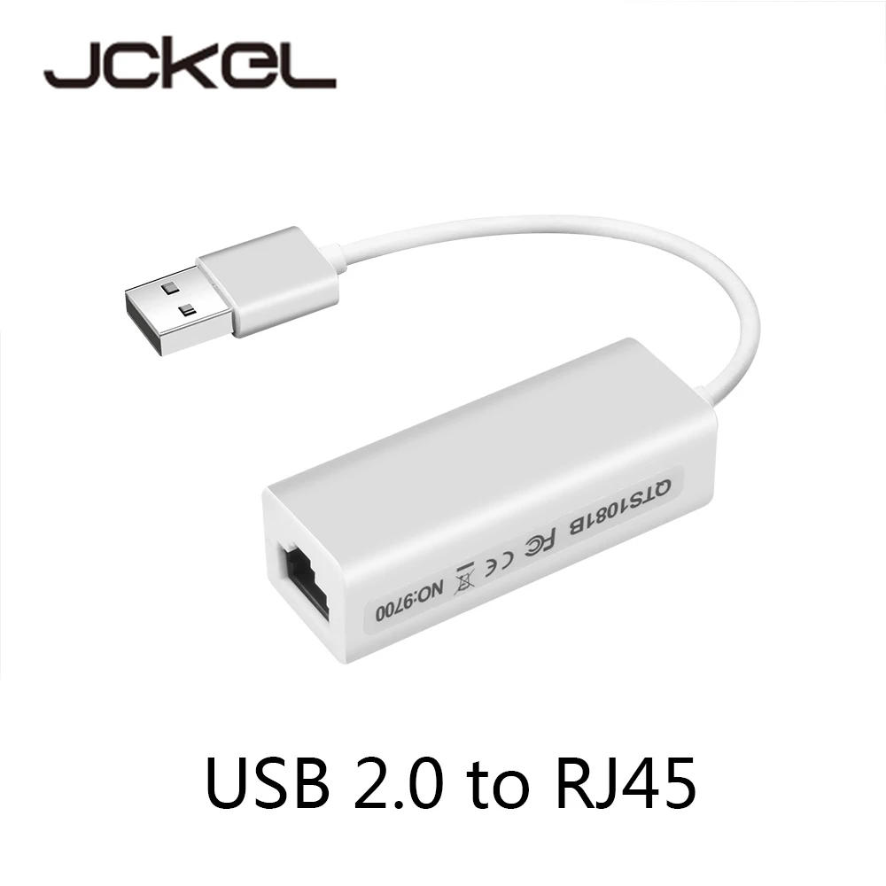 

JCKEL Super Speed USB 2.0 to RJ45 USB2.0 to Ethernet Network LAN Adapter Card 10Mbps Adapter for windows7 PC Laptop LAN adapter