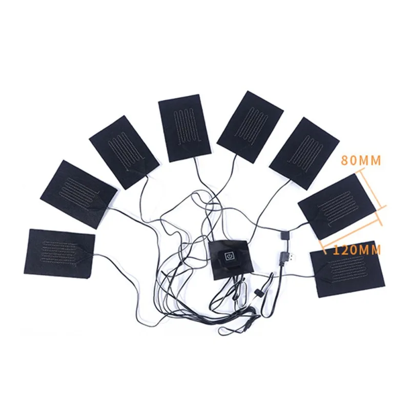 

Electric Heating Sheet Heating Warmer Pad USB Clothes Heater Pad With 3 Gear Adjustable Temperature For Vest Jacket