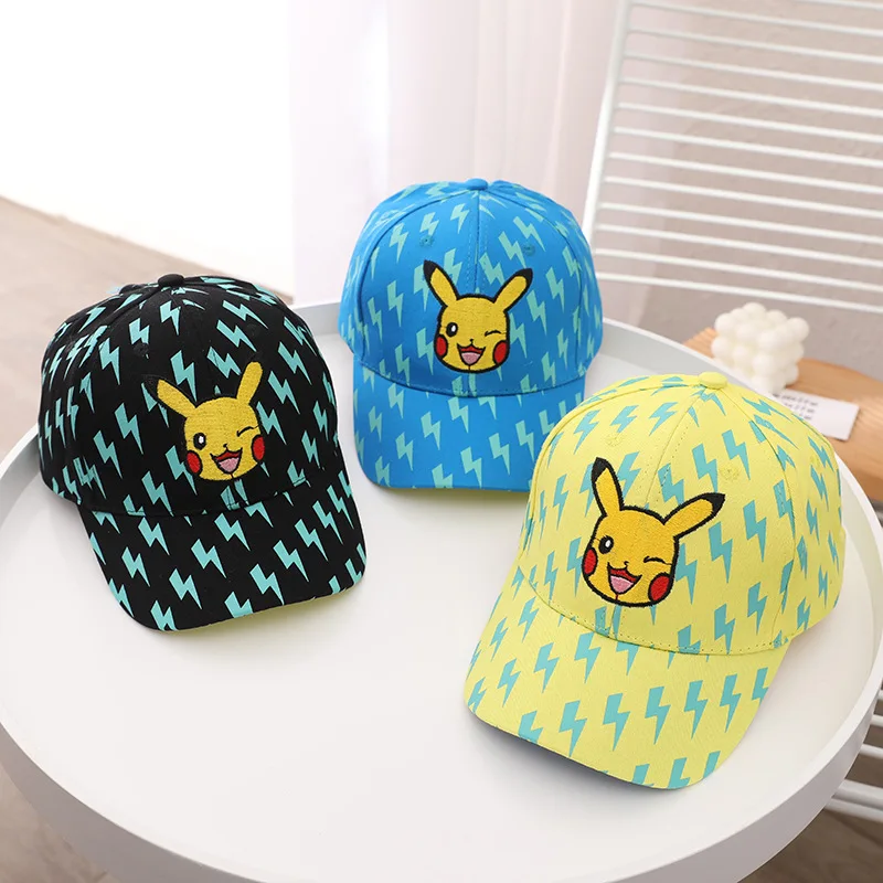 

New Pokémon Children's Baseball Caps Anime Figures Pikachu Kids Cartoon Embroidered Cap Student Cute Elf Sunscreen Sunshade Hat