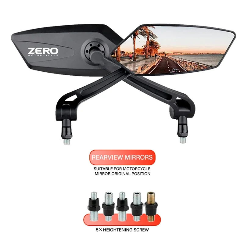 

Мотоциклетные зеркала заднего вида для Zero 8X 10X 11X VSETT Kugoo G1 DSR FX SR SR-X, регулируемые боковые зеркала заднего вида, аксессуары