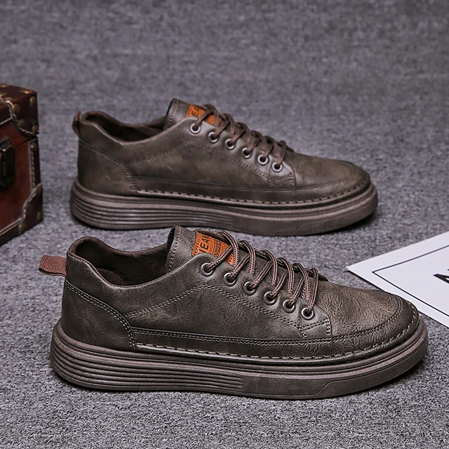 Handmade Leather Casual Shoes for Men Shoes Design Sneakers Man Comfortable Leather Shoes Men Loafers Hot Sale Moccasins Driving 6