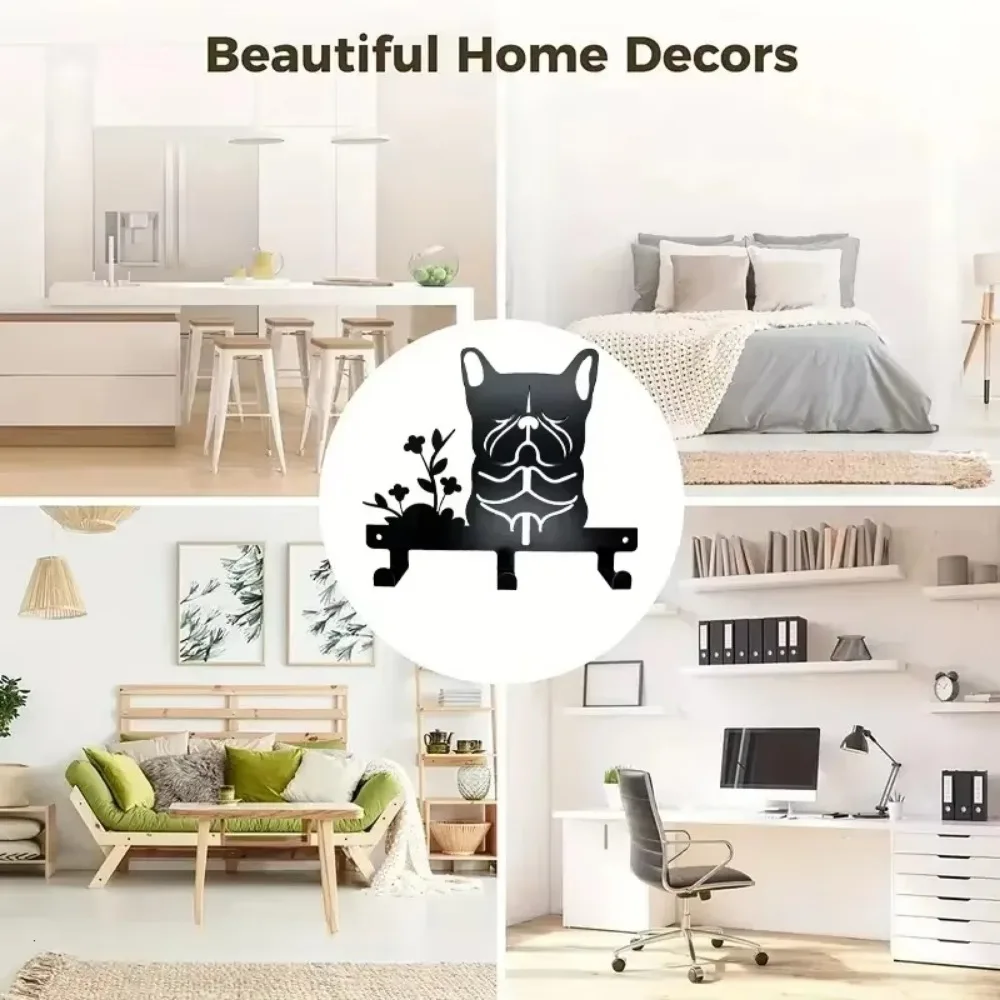 Металлическая настенная стойка Bulldog-3 крючка стильный органайзер для полотенец и