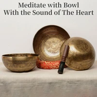 large copper tibetan singing bowl handmade alchemy 528 hz bulk singing bowl bell meditation with bag storage cuenco yoga