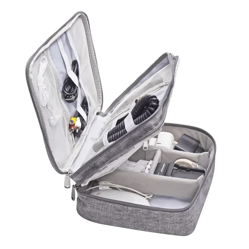 3-уровневая портативная сумка-держатель USB-линии дорожная Power Bank наушники линия