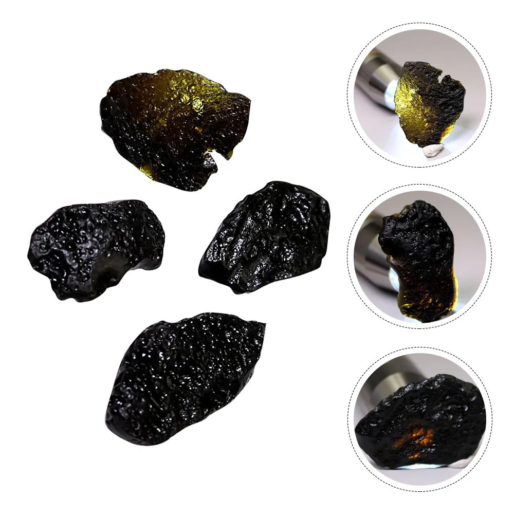 

Glass Meteorite Specimen Decor Decoration Table Adornment Crystal Necklace Pendant
