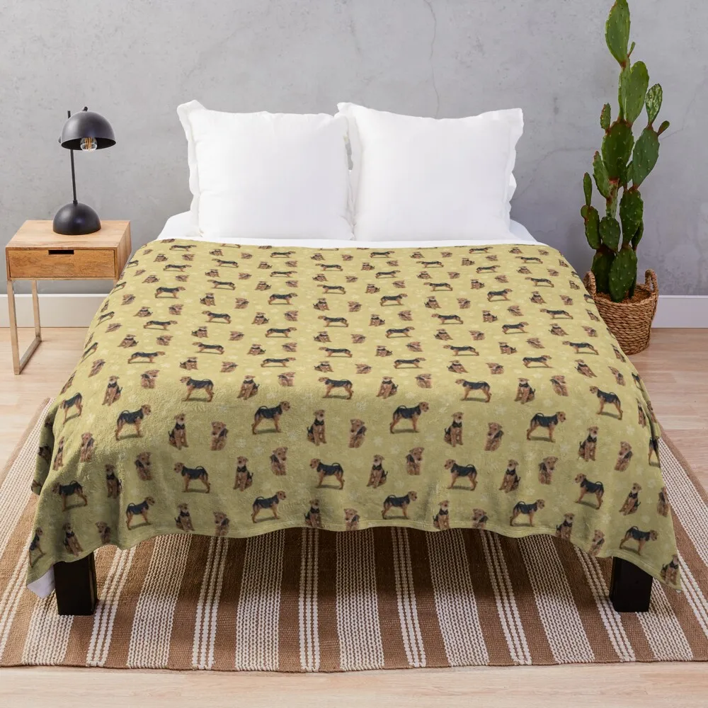 

The Welsh Terrier Dog Throw Blanket custom blankets soft plush plaid Hair blanket decorative blankets
